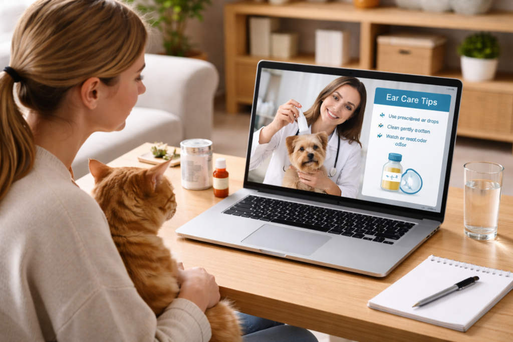 Virtual vet visit for pet care